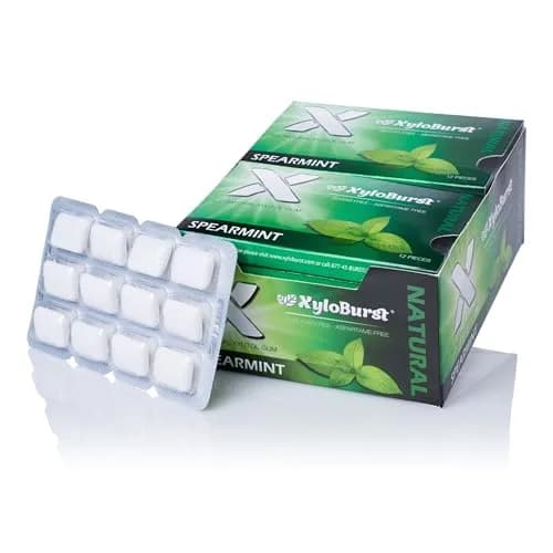 Xyloburst Spearmint Chewing Gum | Sugar Free, Gluten Free, Keto Friendly | 12 Pieces thumbnail 1