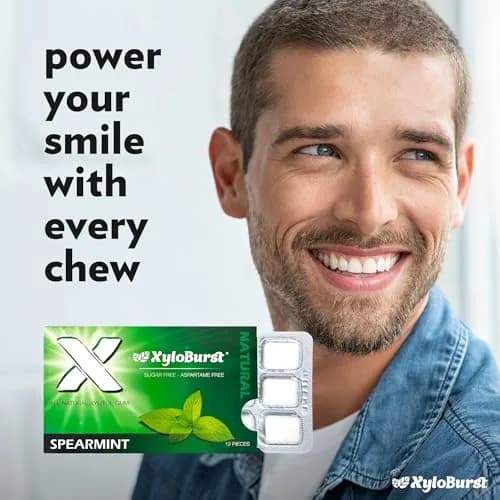 Xyloburst Spearmint Chewing Gum | Sugar Free, Gluten Free, Keto Friendly | 12 Pieces thumbnail 8