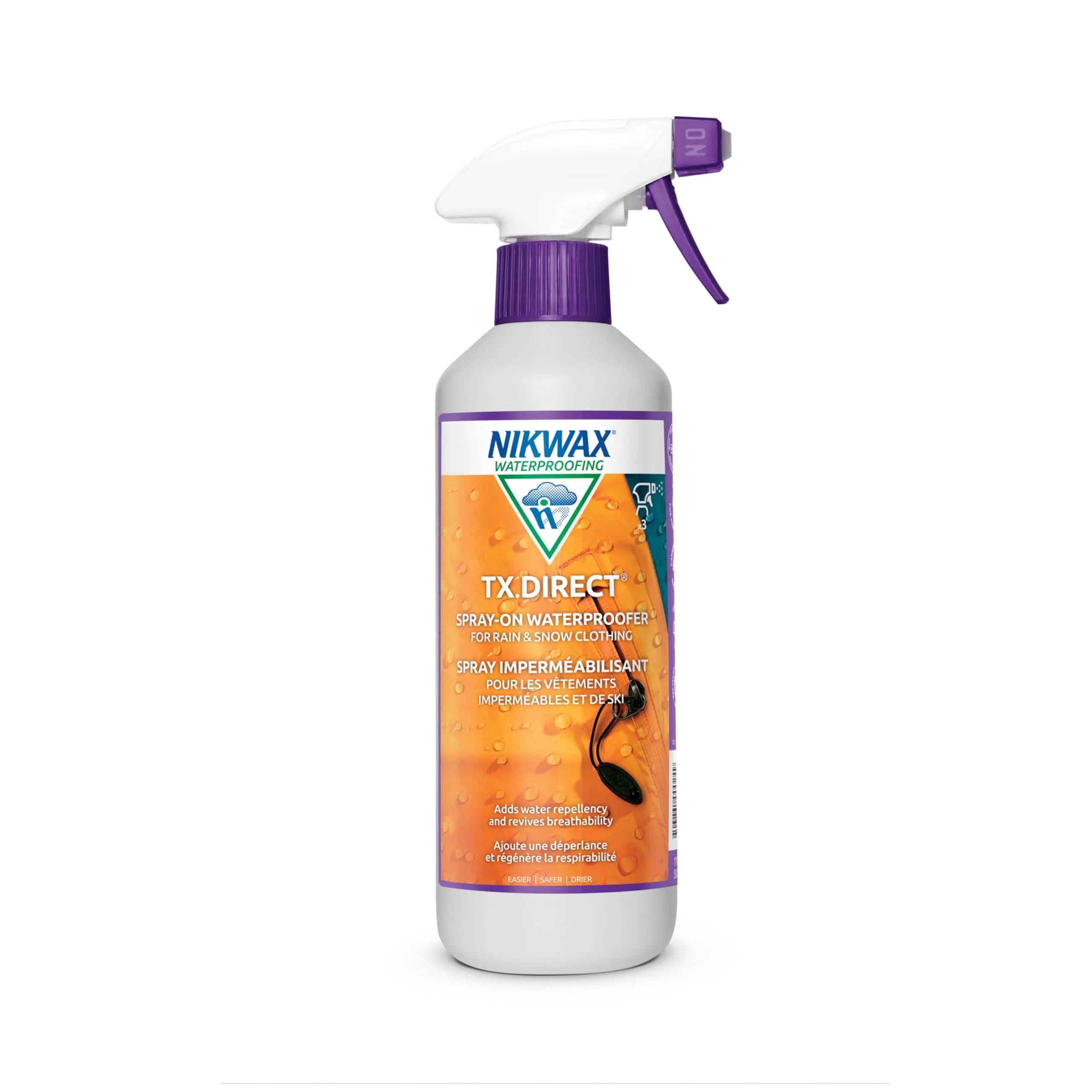 Nikwax TX.Direct Spray-On Waterproofing 300ml (10.1 Fl Oz) | Restores DWR Water Repellency for Jackets & Outerwear — No Color