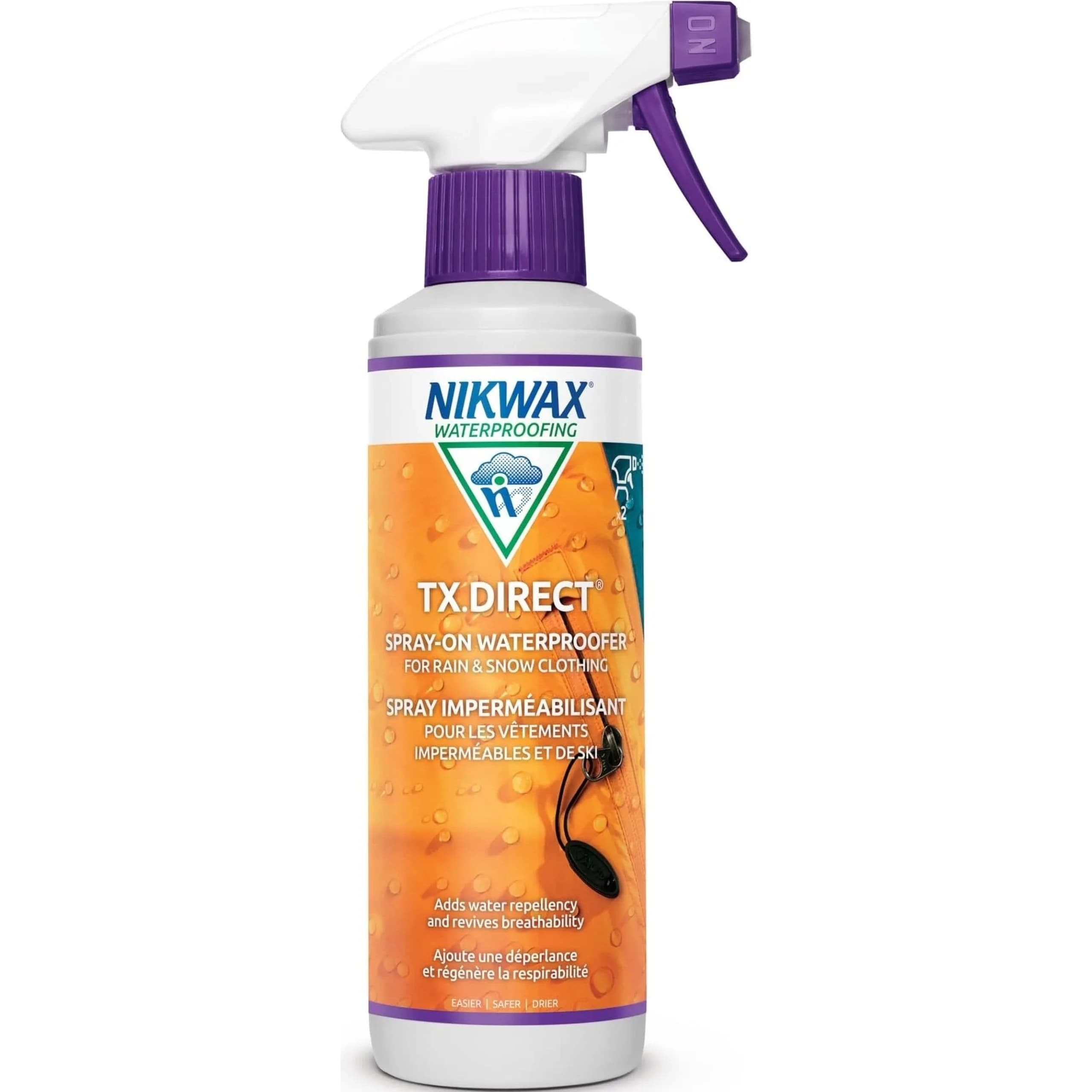 Nikwax TX.Direct Spray-On Waterproofing 300ml (10.1 Fl Oz) | Restores DWR Water Repellency for Jackets & Outerwear - main product image