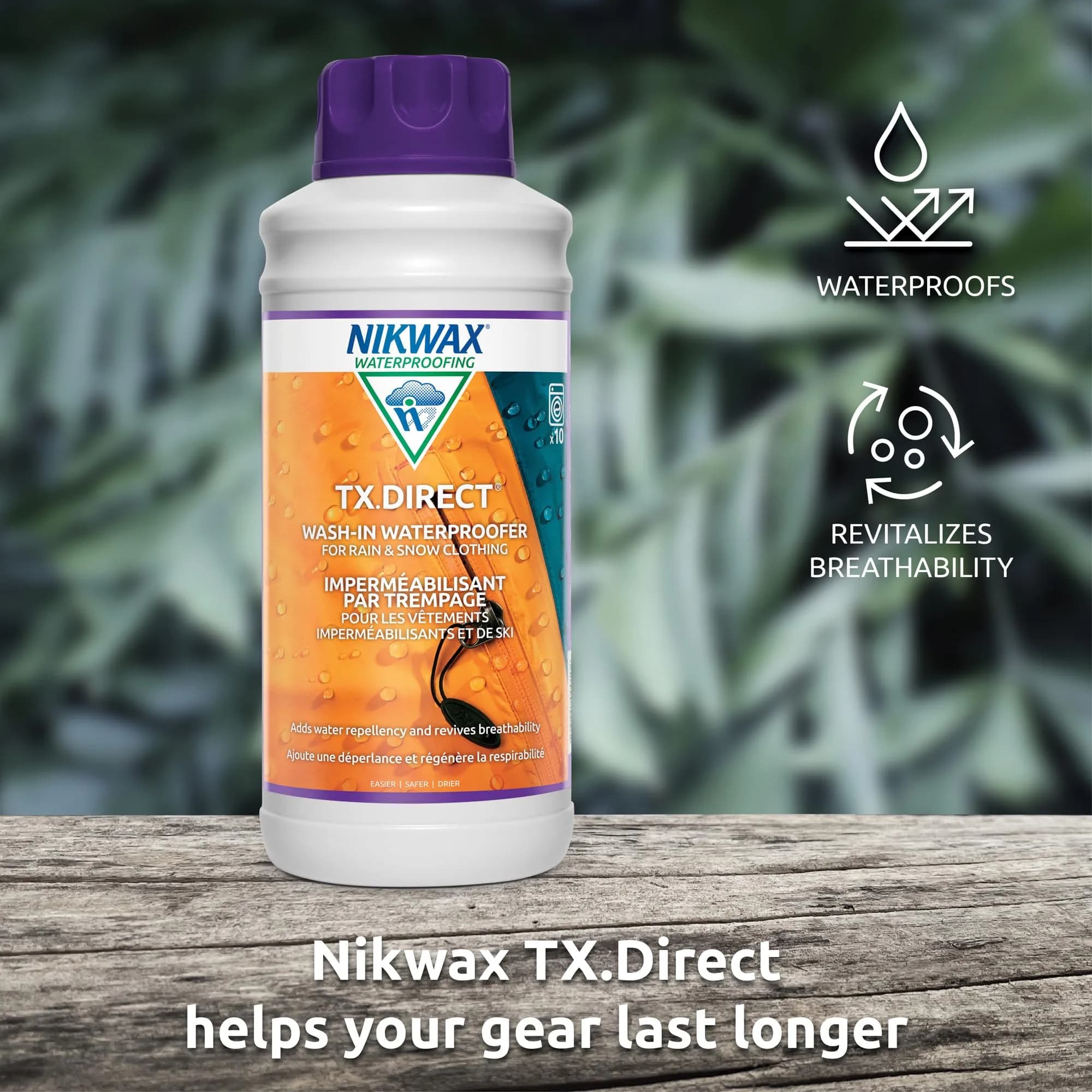Nikwax TX.Direct Spray-On Waterproofing, 1000ml Refill, High Performance Waterproofing Renewal Treatment Restores DWR Water Repellency in Jackets, Outerwear, Rain, Ski and Snow Gear thumbnail 3