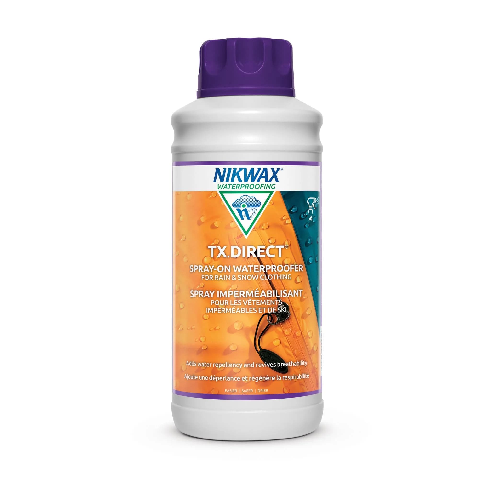 Nikwax TX.Direct Spray-On Waterproofing 300ml (10.1 Fl Oz) | Restores DWR Water Repellency for Jackets & Outerwear — No Color / 33.8 Fl Oz