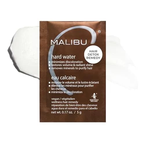Malibu C Hard Water Wellness Hair Remedy 1 Packet | Deep Clean & Restore Shine with Vitamin C (1 Packet) thumbnail 1