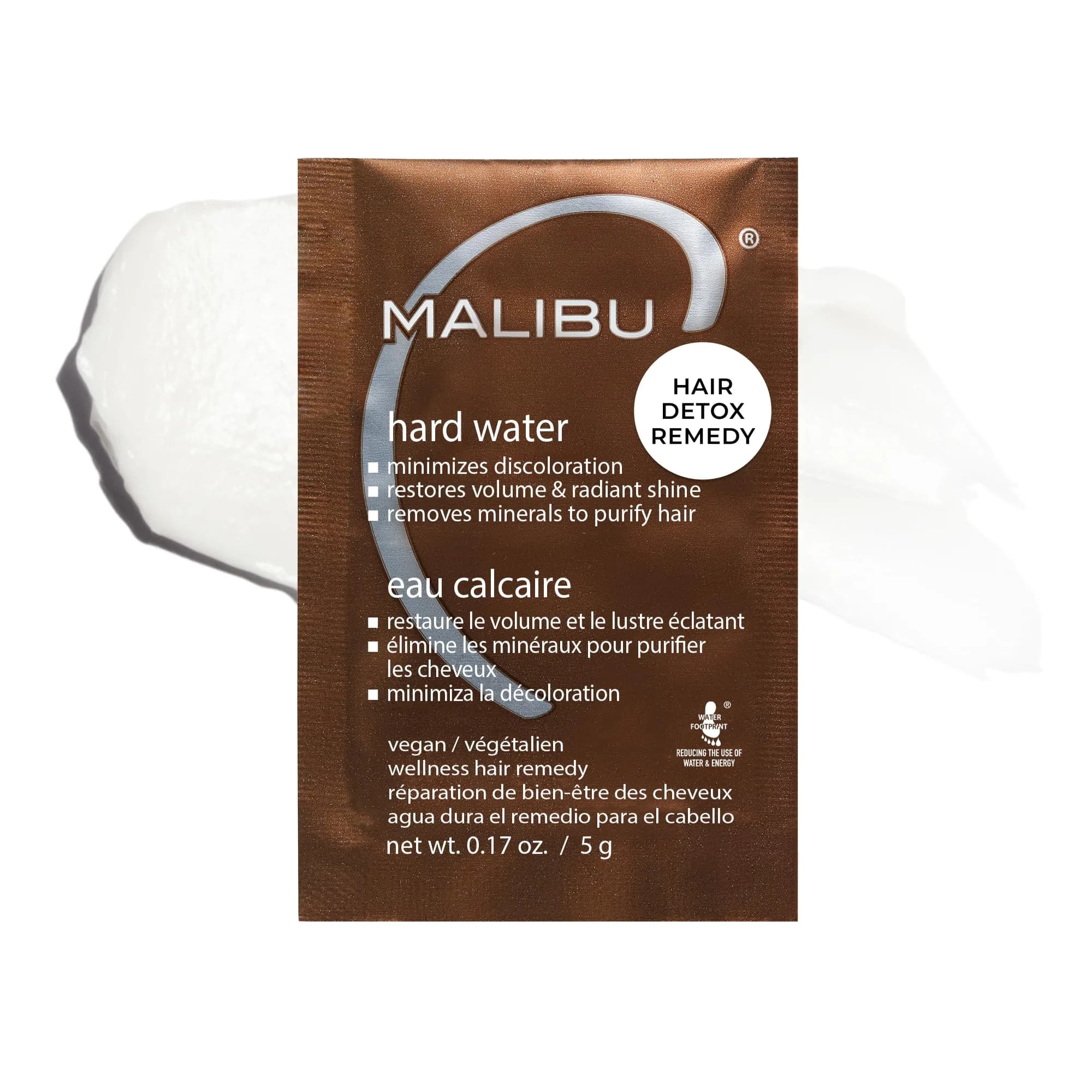 Malibu C Hard Water Wellness Hair Remedy 1 Packet | Deep Clean & Restore Shine with Vitamin C (1 Packet) — gold