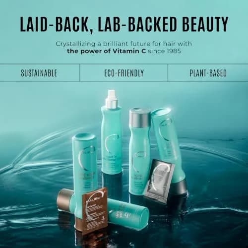 Malibu C Hard Water Wellness Hair Remedy 1 Packet | Deep Clean & Restore Shine with Vitamin C (1 Packet) thumbnail 9