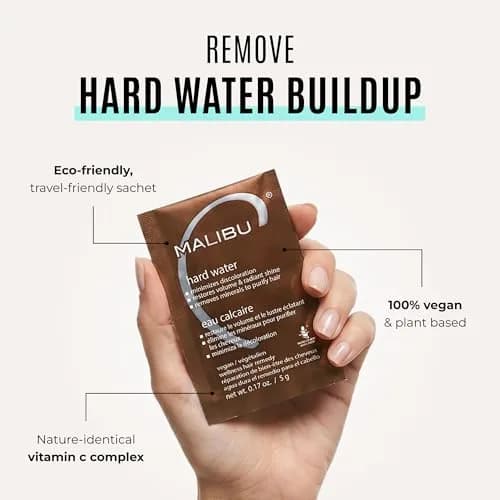 Malibu C Hard Water Wellness Hair Remedy 1 Packet | Deep Clean & Restore Shine with Vitamin C (1 Packet) thumbnail 3