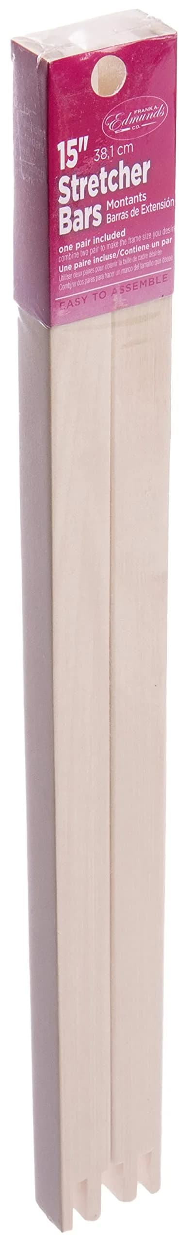 Frank A. Edmunds Co. Regular Stretcher Bars for Needle Art, 15" x 3/4" | Keep work taut & clean