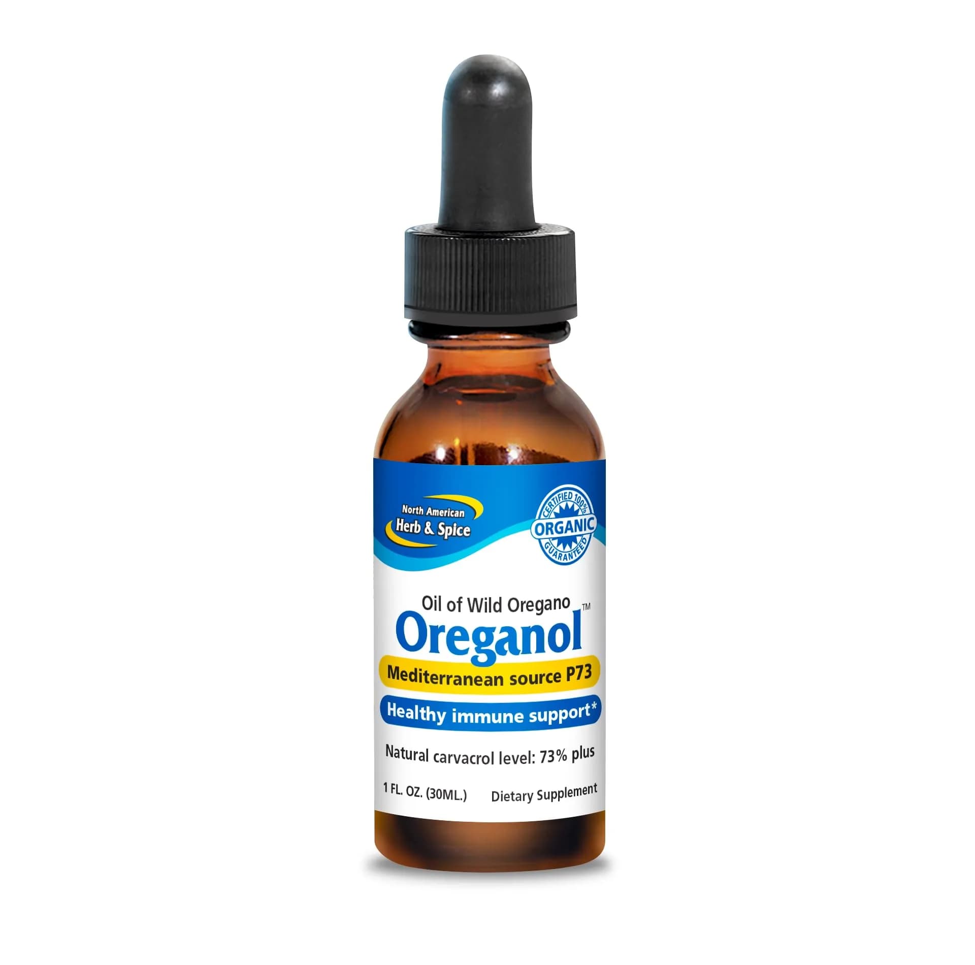 NORTH AMERICAN HERB & SPICE Oreganol Oil 30ml (1 Fl Oz) | Wild Organic Mediterranean Source P73