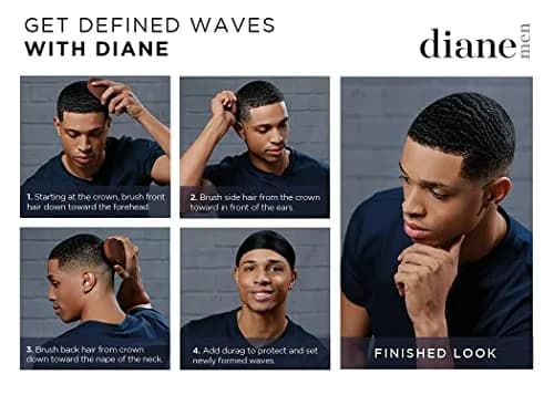 Diane Premium 100% Boar Bristle Styling Brush for Men & Barbers – Medium Bristles for Thick Coarse Hair – 5-Row, Wood Handle | Detangles, Smooths, Adds Shine thumbnail 7