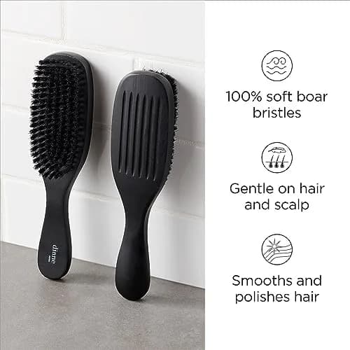 Diane 7-Row 100% Boar Bristle Hair Brush for 360 Waves | Gentle, Natural Shine thumbnail 2