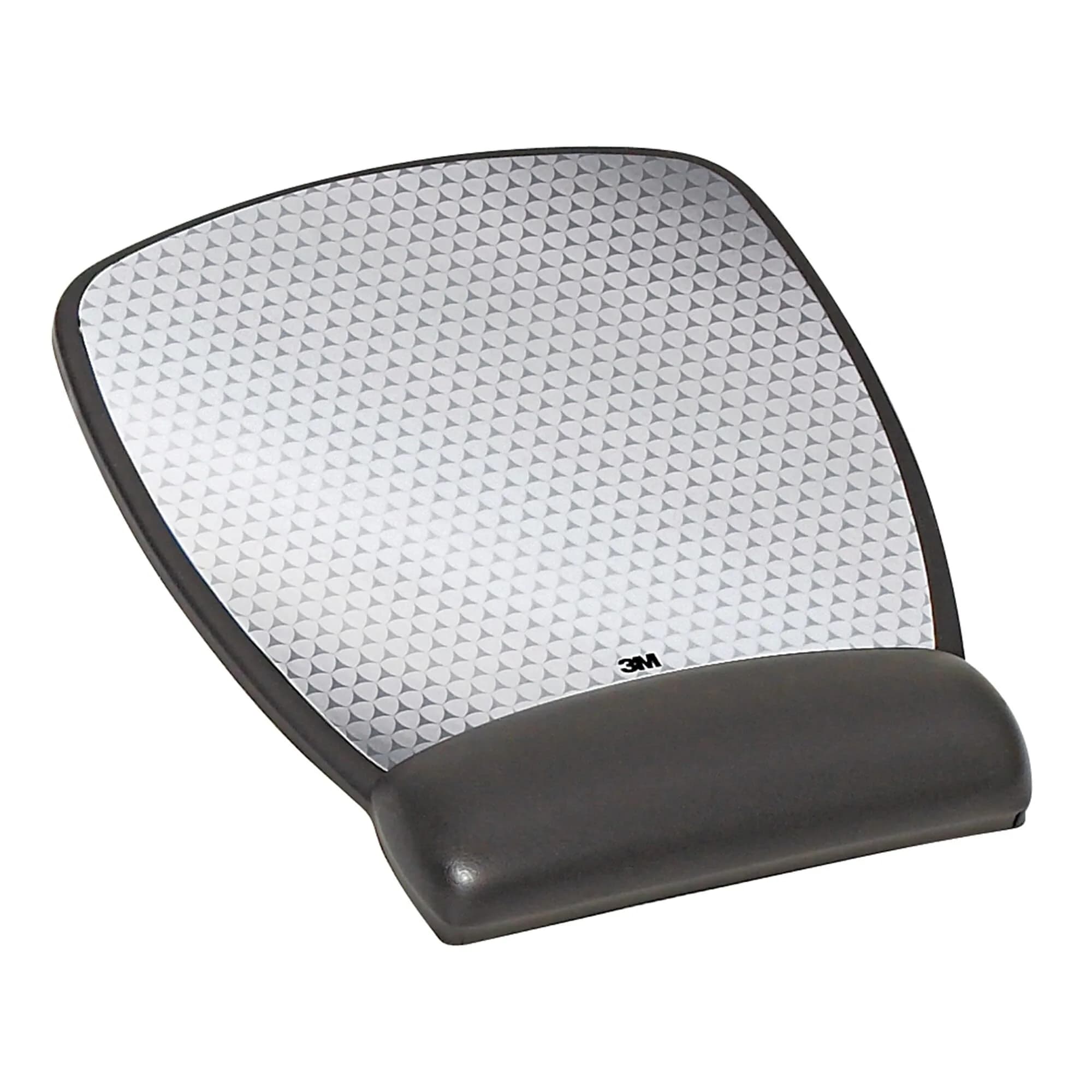 3M Precise Mouse Pad with Gel Wrist Rest, Vertex, 8.6 in x 6.8 in | Precise optical surface, antimicrobial support, ergonomic design - main product image