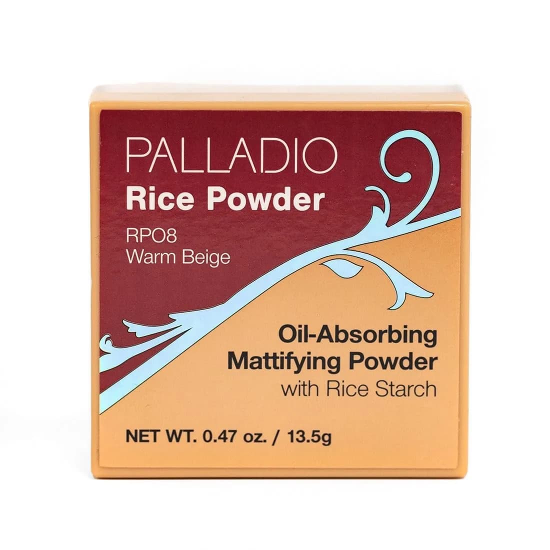 Palladio Natural Rice Powder Loose Setting Powder 17g (0.6 Oz) | Absorbs Oil for Flawless Matte Finish — Warm Beige