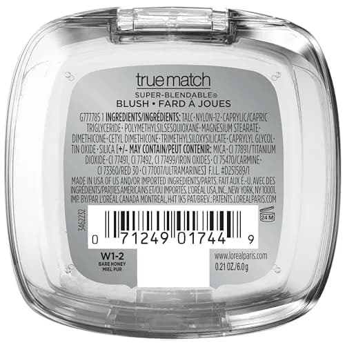 L'Oreal Paris True Match Super-Blendable Powder Blush, Bare Honey, 5.95g (0.21 Oz) | Natural Finish for All Skin Tones thumbnail 7