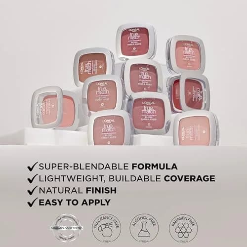 L'Oreal Paris True Match Super-Blendable Powder Blush, Barely Blushing, 6g (0.21 Oz) | Natural Radiant Finish thumbnail 2