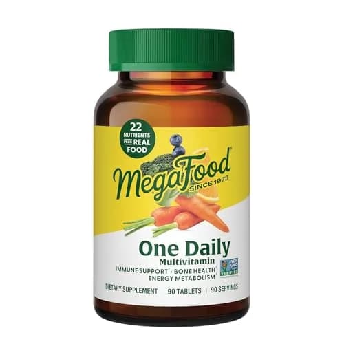 MegaFood One Daily Multivitamin for Women & Men, 22 Nutrients, 90 Tablets | Supports Immunity & Bone Health thumbnail 1