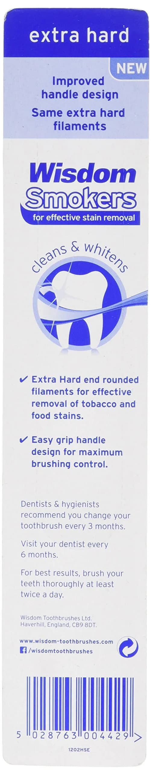 Wisdom Smokers Toothbrush - Extra Hard - (Color May Vary) | Effective Tobacco & Food Stain Removal - main product image
