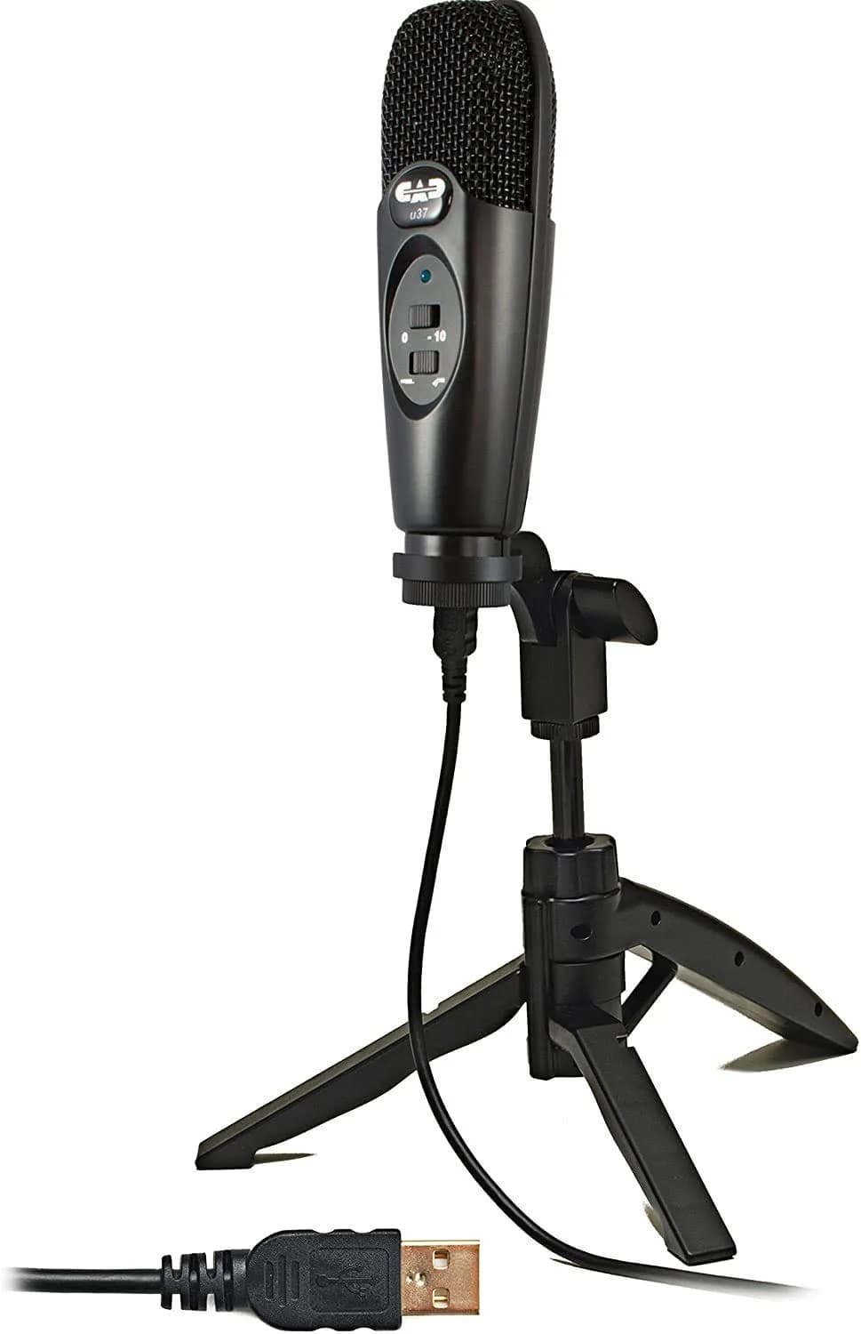 CAD Audio U37 USB Studio Condenser Microphone | Cardioid, 4 x 12 x 9 inches, Metal, USB, 10dB Overload Protection - main product image