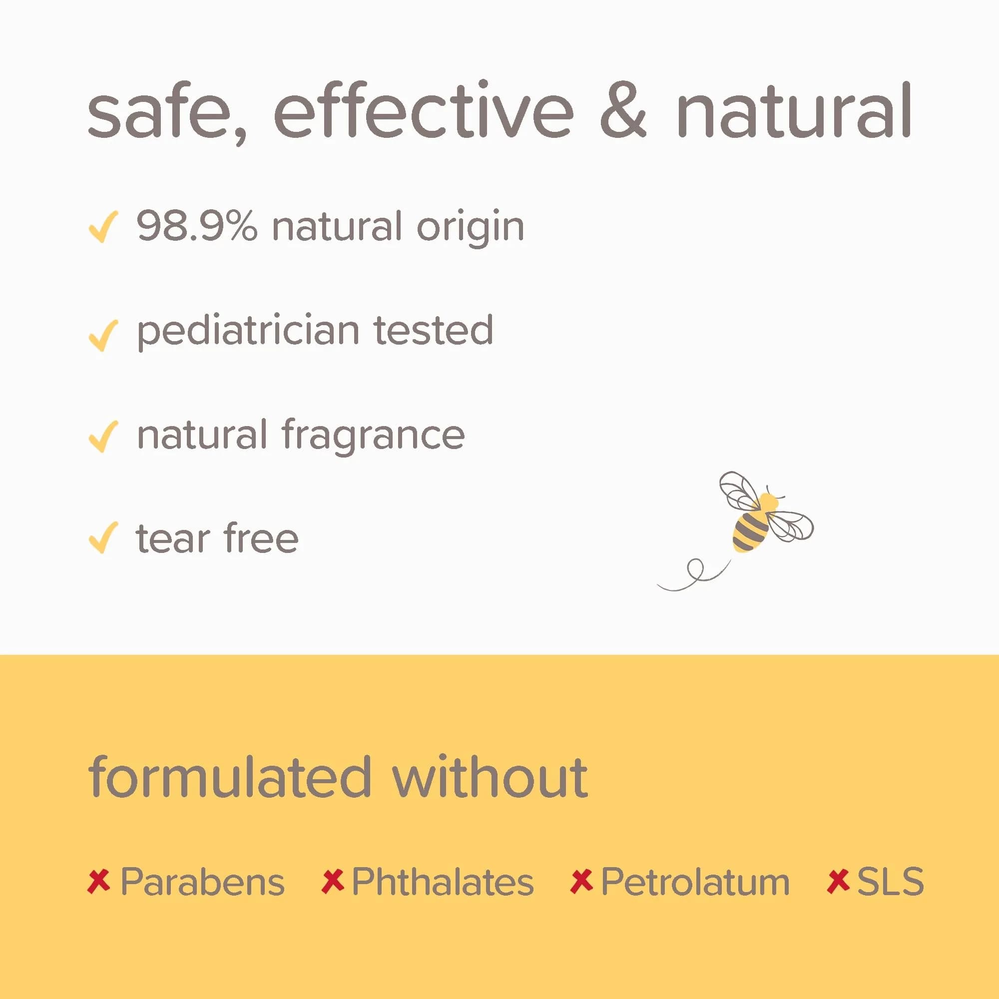 Burt's Bees Baby Bee Original Shampoo & Wash 236ml (8 Fl Oz) | Tear-Free Gentle Cleanser - view 5