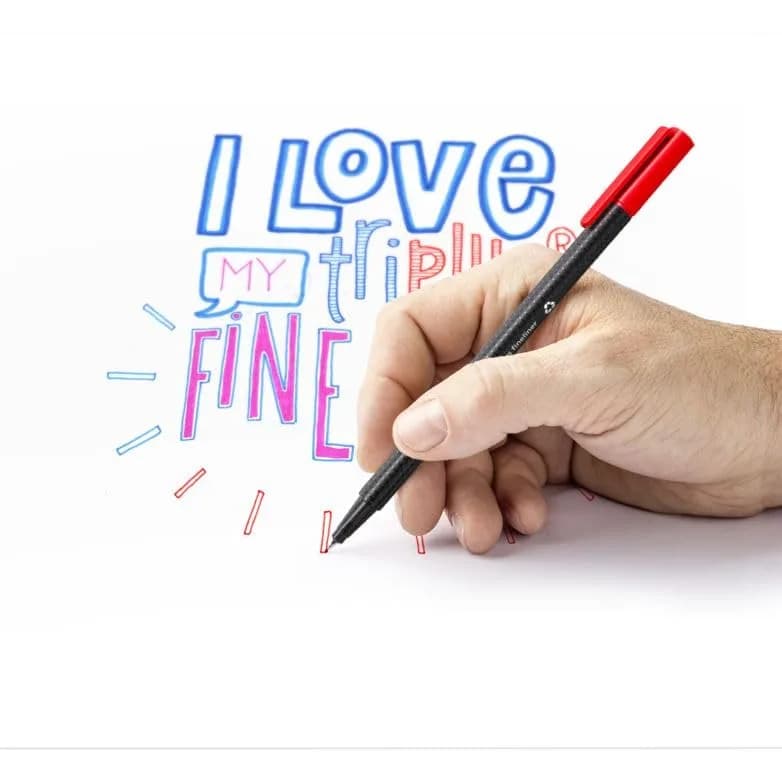 STAEDTLER Triplus Fineliner 0.3mm Pens 12 Color Set | Triangular Ergonomic Design, Water-Based Ink, Assorted Colors thumbnail 7