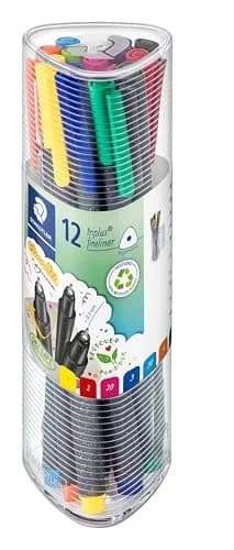 STAEDTLER Triplus Fineliner 0.3mm Pens 12 Color Set | Triangular Ergonomic Design, Water-Based Ink, Assorted Colors thumbnail 3