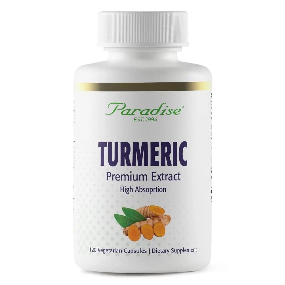 Paradise Herbs & Essentials Turmeric Rhizome Extract 120 Capsules | Bioavailable, Organic, Pure - main product image