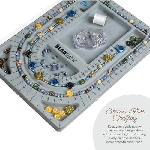 The Beadsmith Grey Flocked Bead Board with Cover, 34.9 cm (13.75 in) | Design Bracelets & Necklaces thumbnail 5