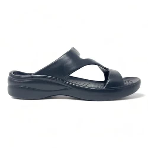 DAWGS Women's Z Sandals - Black, Size 7 | 1 inch heel for arch support, lightweight EVA comfort thumbnail 1