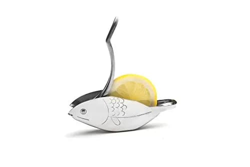 Fox Run Fish Shaped Lemon Squeezer 3.1 cm (1.25 in) | Stainless Steel, Pit-Free Citrus Juice thumbnail 1