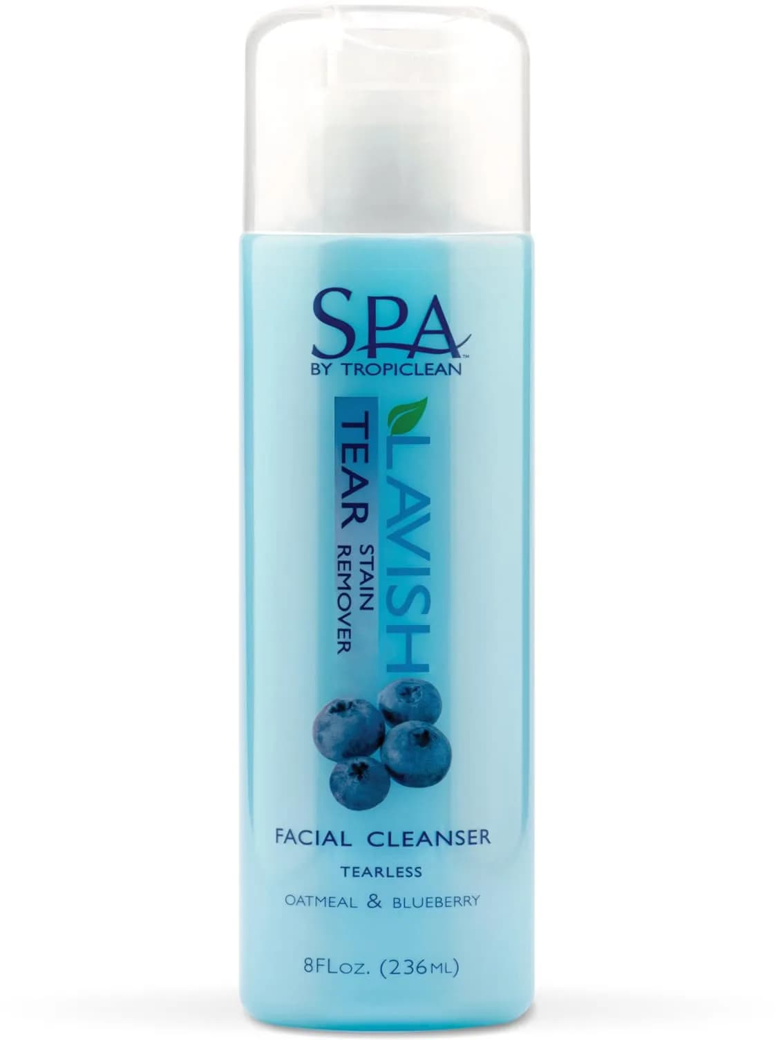 TropiClean SPA Blueberry Facial Shampoo Tear Stain Remover 237ml (8oz) | Gentle & Effective for Dogs — 8 oz