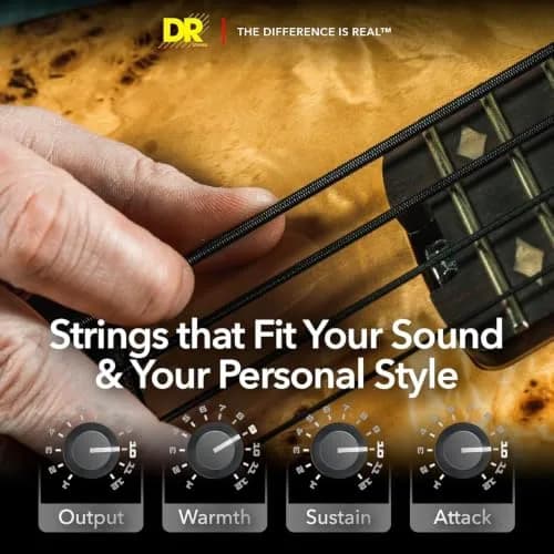 DR Strings Black Beauties Bass Guitar Strings Light 40-100 (4-String Set) | K3 Coated Stainless Steel thumbnail 5