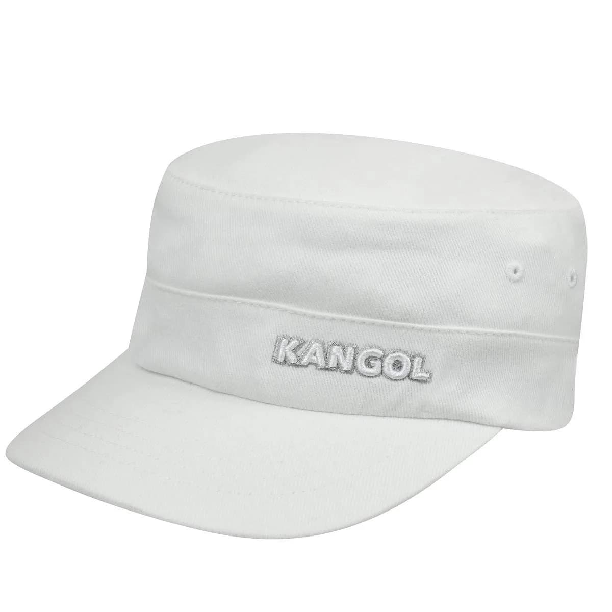Kangol Cotton Twill Army Cap Navy Small/Medium | Flexfit Military Style Hat — White / Small-Medium