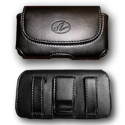 NEM Extra Small Universal Horizontal Leather Cell Phone Pouch with Belt Loop & Clip | Fits Phones up to 2.2 x 3.75 x 2.2 inches thumbnail 4