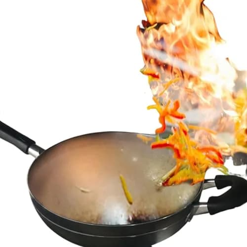 Bene Casa Wok 12-inch Aluminum Non-Stick Stir-Fry Pan | Stay Cool Double Handle Oven Safe thumbnail 5