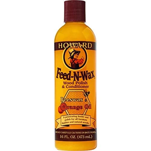 Howard Feed-N-Wax Wood Polish & Conditioner 16 Fl Oz (473ml) | Natural Beeswax & Carnauba Furniture Polish thumbnail 1