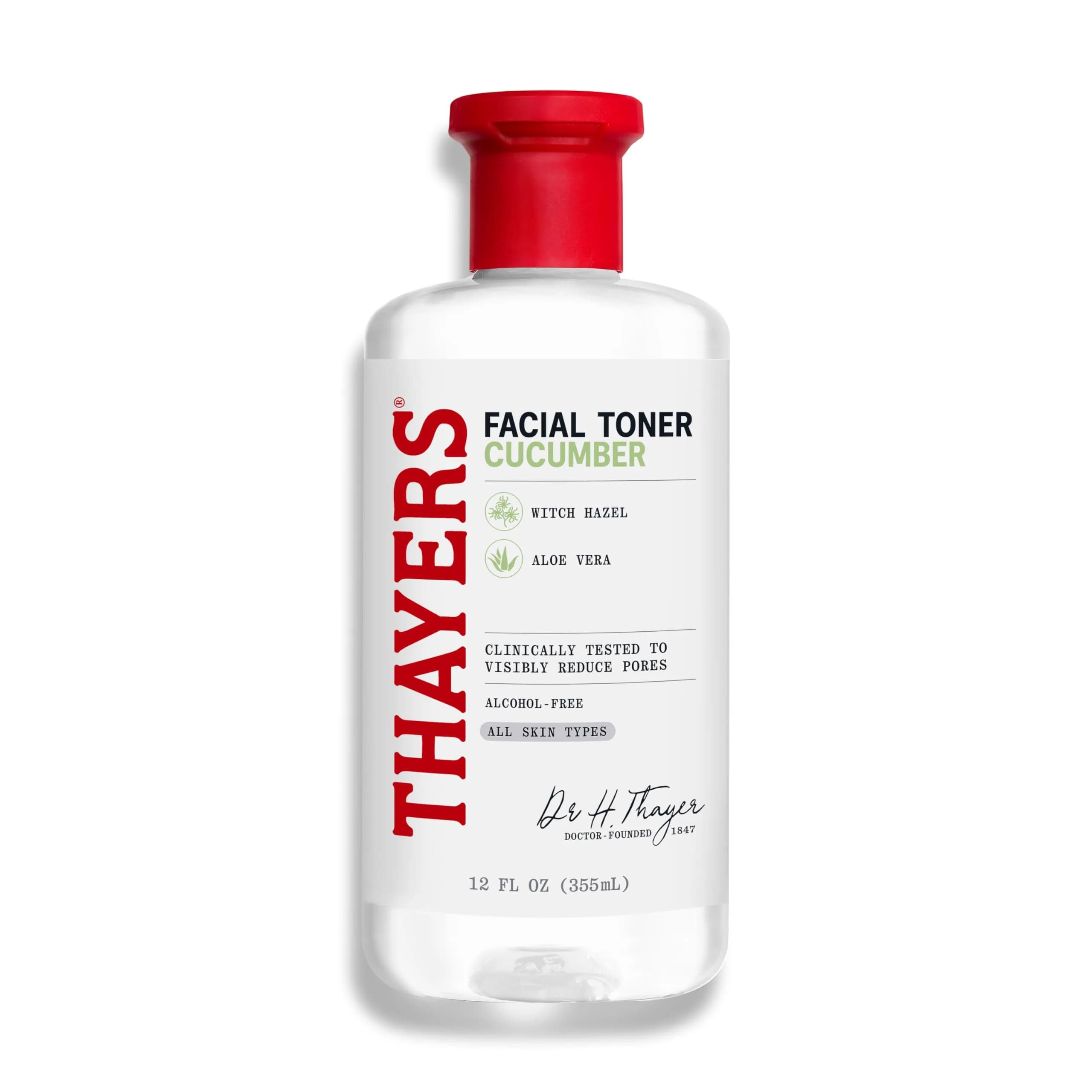 THAYERS Alcohol-Free Hydrating Cucumber Witch Hazel Facial Toner 355ml (12 Fl Oz) | Dermatologist Tested & Recommended