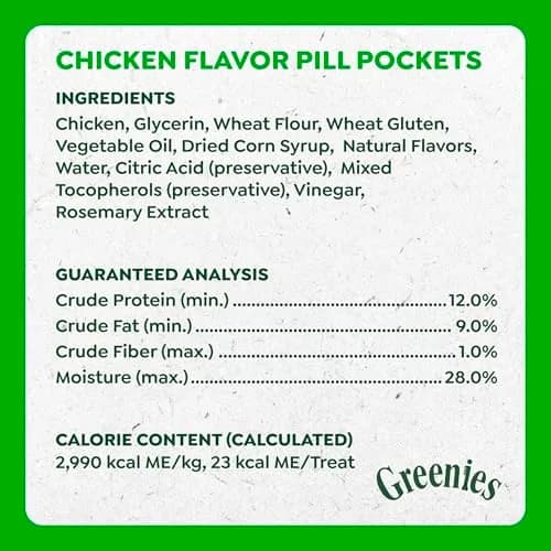 Greenies Pill Pockets Large Size Chicken Dog Treats 30 Count (7.9 oz / 224 g) | Veterinarian Recommended for Easy Pill Administration thumbnail 4