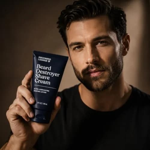 Grooming Lounge Beard Destroyer Shave Cream for Men, Rosemary & Aloe 148ml (5 Fl Oz) | Barber-Crafted Formula for Sensitive Skin thumbnail 8