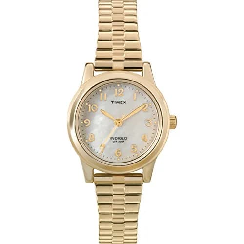 Timex Women's Essex Avenue Gold-Tone Stainless Steel Watch | 25mm Brass Case & Indiglo Light thumbnail 1