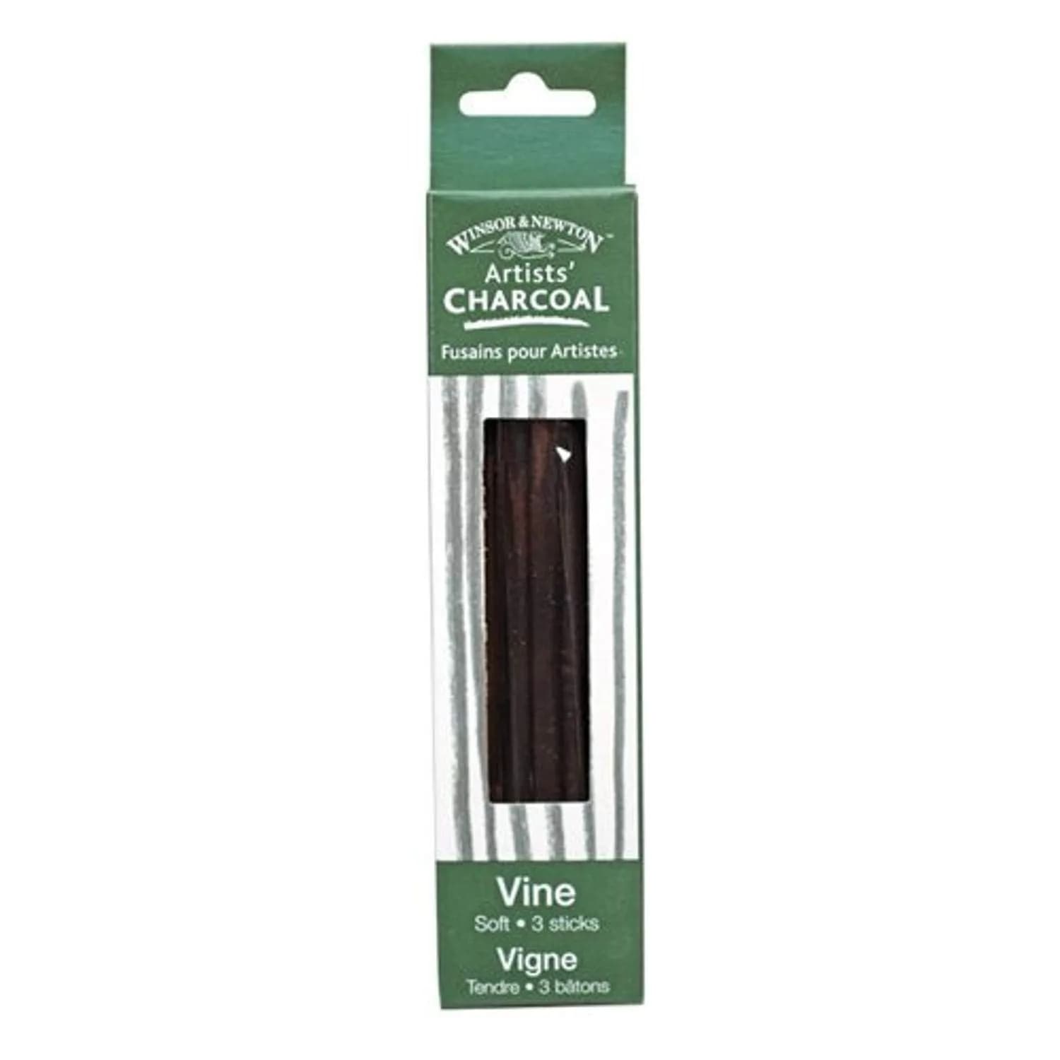 Winsor & Newton Artist Vine Charcoal Sticks Soft 12 Count | Professional Grade Drawing Media — Soft