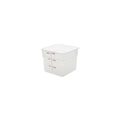 Cambro Classic Series Square Food Storage Container 6 QT (5.7L) | Airtight & Stain-Resistant for Indian Kitchens thumbnail 1