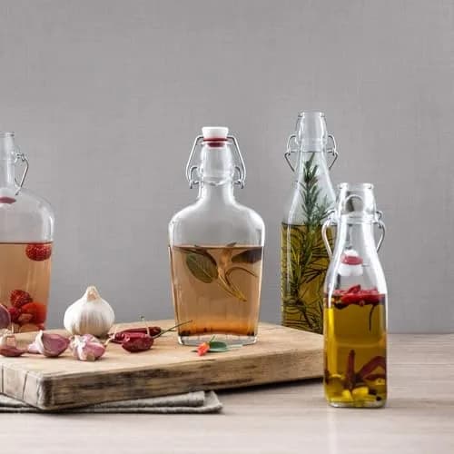 Bormioli Rocco Swing Bottle 8.5 oz | Airtight Leak-Proof Glass Bottle for Kitchen & Drinks thumbnail 2