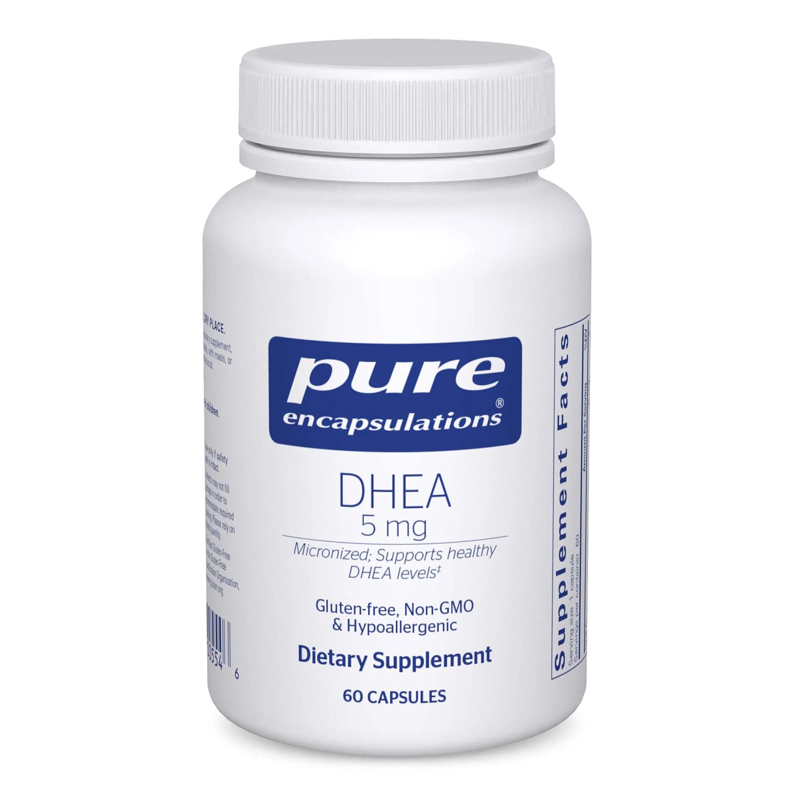 Pure Encapsulations DHEA 5 mg | Nutritional Supplement for Hormone & Immune Support | 60 Capsules - main product image