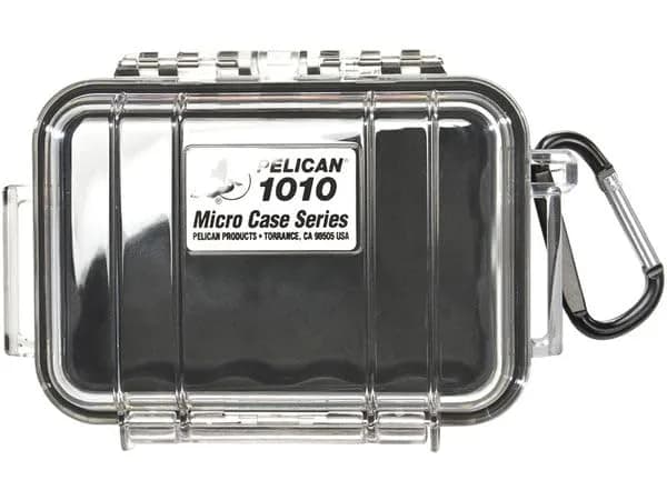 Pelican 1010 Micro Case Black/Clear 13.3cm (5.24" L x 3.23" W x 2.05" H) | IP67 Water Resistant, Crushproof, Dustproof thumbnail 3