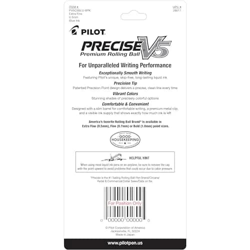 PILOT Precise V5 Extra Fine Point 0.5 mm Blue Pens | Smooth, Accurate & Fade-Resistant thumbnail 2