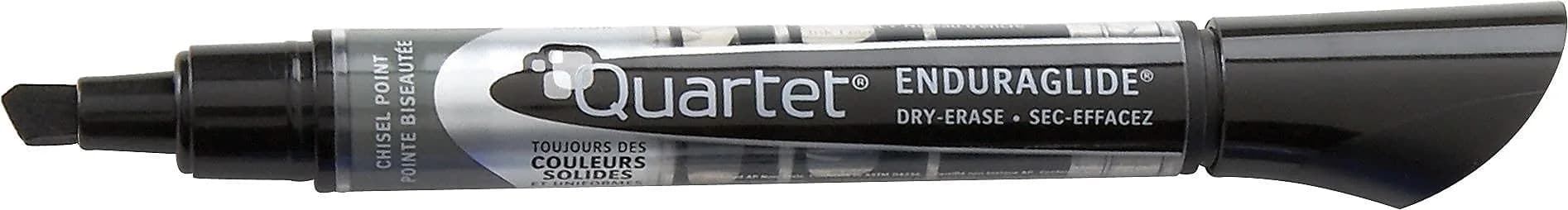 Quartet EnduraGlide Dry Erase Markers, Chisel Tip, Black, 12 Pack | Versatile Writing thumbnail 3