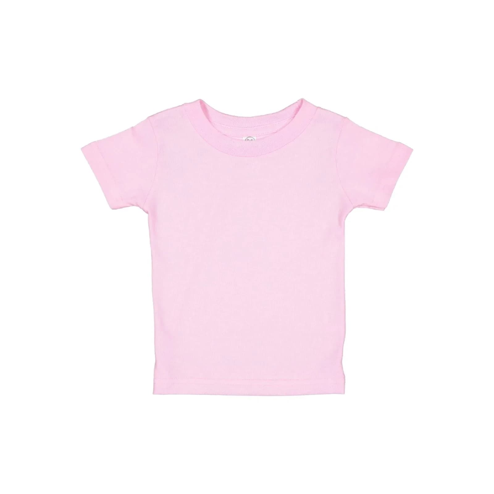 RABBIT SKINS Infant 100% Cotton Jersey Short Sleeve Tee Pink 18 Months | Soft & Breathable for Everyday Wear - main product image