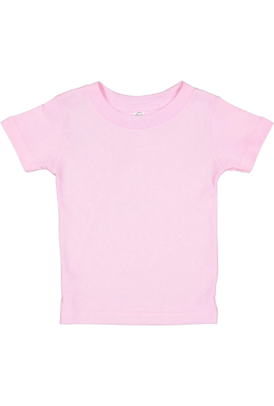 RABBIT SKINS Infant 100% Cotton Jersey Short Sleeve Tee Pink 18 Months | Soft & Breathable for Everyday Wear — Pink
