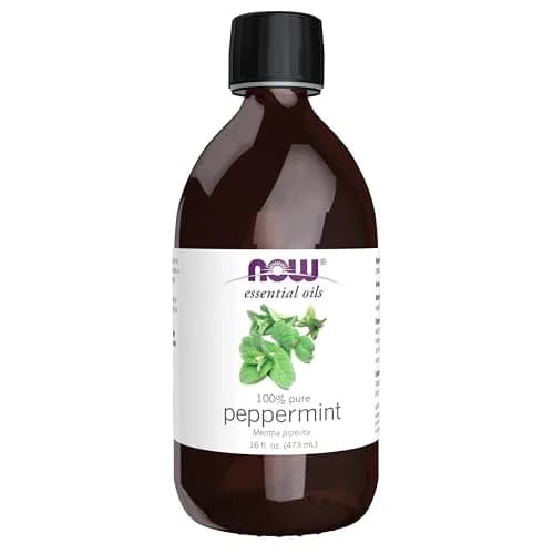NOW Peppermint Essential Oil 473ml (16 fl. oz) | Steam Distilled, Undiluted, Revitalizing Scent thumbnail 1