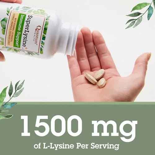 Quantum SuperLysine+ 1500mg L-lysine Immune Support 180 Tablets | Supports Healthy Lips & Immune System thumbnail 3