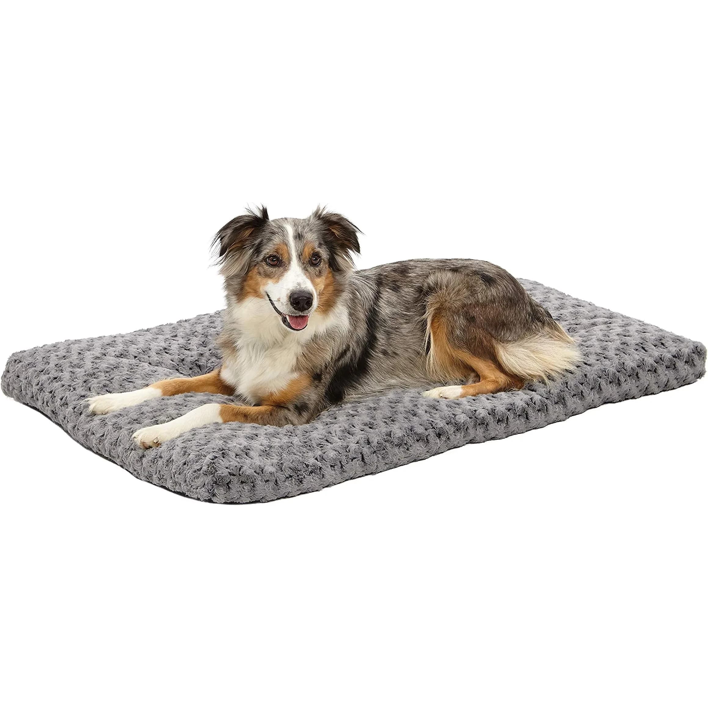 MidWest Homes for Pets Medium Mocha Ombré Swirl Plush Pet Bed 71cm x 51cm (28" x 20") | Cozy Crate Mat for Dogs & Cats